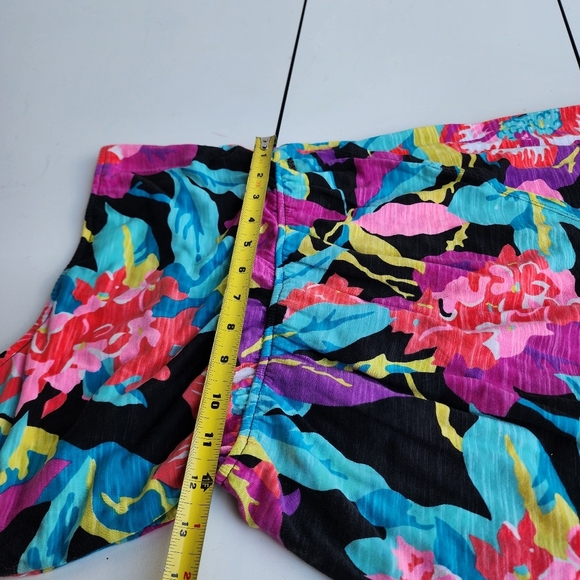 ROXY TROPICAL FLORAL Colorful MERRY VALE ONE SHOULDER Dress Stretch Sz S - Picture 10 of 14